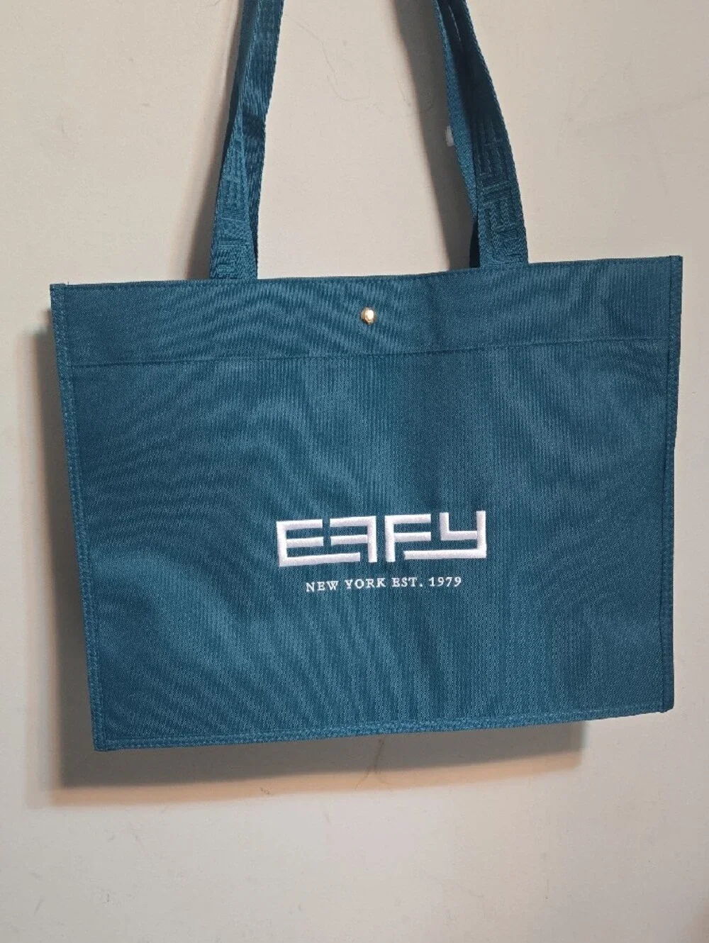 Effy Teal Logo Messenger Tote Bag